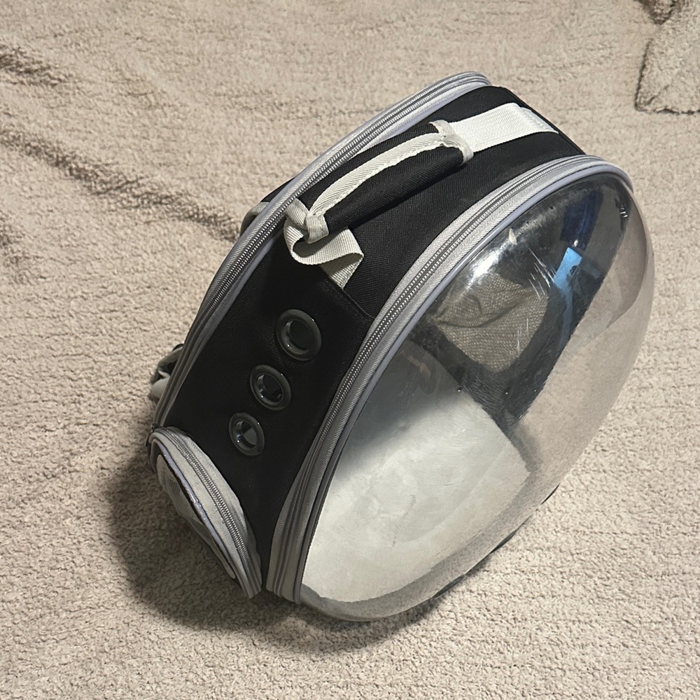 Transparent Black Pet Carrier Backpack